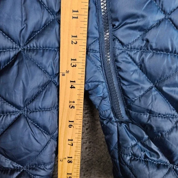 Quilted Hooded Baby Snowsuit Romper in Navy Blue - Picture 3 of 9